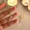 Pendientes de gota de agua chinos, estilo nacional de calcedonia, colgantes largos de jade, elegantes pendientes de estilo retro, 2023
