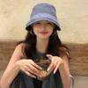 Sombrero de Pescador a Cuadros Estilo Japonés de Alta Calidad para Mujer, Nuevo Modelo de Verano 2026, Sombrero de Sol de Ala Ancha, Sombrero Tipo Cubo Protector Solar