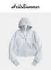 Ropa Ligera Corta de Protección Solar para Mujer, Talla Pequeña, Chaqueta de Protección Solar con Ceñidor en la Cintura, Protección UV para Exteriores, Nueva Ropa de Protección Solar de Seda de Hielo