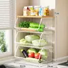 Prateleira de Armazenamento para Mesa, Aparador para Sala de Estar, Organizador em Camadas para Lanches e Copos de Água, Cesta de Armazenamento para Frutas e Vegetais de Cozinha