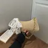 Moda Tendência Nova Primavera 2026 Design Personalizado Tecido Versátil Simples Elegante Bolsa de Ombro com Corrente Bolsa Transversal