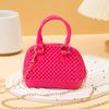 2025 Verano Nuevo PVC Jelly Shell Bag Mini Bolso Bolso de Mano Trendy Explosivo Un Solo Hombro Cruzado Bolso de Mujer