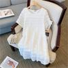 60,00 kg-175,00 kg ropa de mujer de talla grande al por mayor hermana gorda 2023 vestido de encaje francés de verano vestido midi de tubo recto
