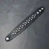 Pulsera Ancha de Cuero PU Estilo Punk Europeo y Americano Más Vendida Transfronteriza con Remaches de Calavera Únicos y Audaces, Accesorio de Halloween