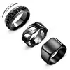 Anillo de Acero Inoxidable para Hombre con Cadena Giratoria, Nuevo y de Moda Transfronterizo Europeo y Americano, con Relieve