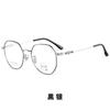 Armazón de gafas retro de metal al por mayor de montura completa, armazón grande poligonal con memoria de Titanio para hombres y mujeres, armazón para gafas de miopía 8001