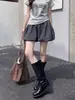 Shorts de trabajo estilo americano para mujer, diseño de verano con múltiples bolsillos, falda-pantalón abullonada versátil de cintura alta en línea A
