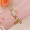 Pulsera Xiaohongshu con Color Suave Degradado, Perlas Rosa Transparente como el Hielo, Adecuada para que Jueguen Estudiantes y Niñas, Perlas Redondas, Regalo para Mejores Amigas