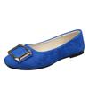 Zapatos para Mujer de Tallas Grandes 2026 Primavera y Otoño Nuevos Mocasines de Punta Cuadrada con Hebilla Decorativa Planos Casuales Zapatos Individuales para Mujer Zapatos de Trabajo Talla 43