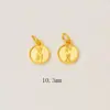 Nuevos Accesorios de Oro Arena de Larga Duración que No se Desvanecen Colgante de la Suerte Nafu Ping An Joya Colgante Pequeño Deslizante Accesorios para Pulsera
