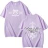 Estación Independiente Stray Kids Dominan Combinación Periférico Impresión Verano Camiseta de Manga Corta Algodón Puro Holgada