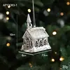 Transfronterizo Nuevo Producto Colgante de Plástico Plateado con Forma Decoración Colgante de Árbol de Navidad Brillante Galvanizado Accesorios Pequeños Adornos de Navidad en Stock
