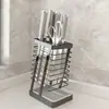 Estante para cuchillos de cocina de acero inoxidable 304, estante para cuchillos de verdura, estante de almacenamiento, escurridor doméstico para encimera para cuchillos, portacuchillos, venta al por mayor