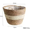 Vaso de palha para flores transfronteiriço vaso criativo cesta de vime tecida vaso de vime para plantas jardinagem cesta de flores decorativa em estoque