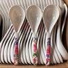 8834 vajilla tipo porcelana de melamina cuchara de sopa resistente a altas temperaturas resistente a caídas cuchara de arroz engrosada artículos de uso diario suministro al por mayor