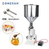 Máquina llenadora de pasta neumática ZONESUN A02 de acero inoxidable con capacidad de 5 a 50 ml, máquina llenadora y divisora cuantitativa de pasta