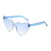 Gafas de Sol Diagonales con Forma de Corazón Estilo Nuevo 2024, Montura Personalizada Sin Marco Tendencia Estilo Callejero Gafas de Corazón para Fiesta