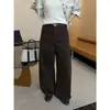 Pantalones de guadaña holgados ICCIICC para mujer, nuevo estilo de otoño, pantalones casuales de pierna ancha cómodos para el trabajo ligero 2479