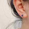 Pequeño Arete de Hebilla Anillo de Hueso de la Oreja Mini Distintivo Arete Trébol de Cuatro Hojas Pendientes de Flores Simple Dulce Cool Dulce