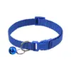 1.0 Collar de Color Ajustable Collar de Gato de Color Sólido Collar para Cachorro con Cascabel Sin Impresión Venta Directa de Fábrica En Stock