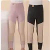 Pantalones cálidos para niños para usar por debajo, invierno, de cintura alta, seda, cachemira, protección de rodillas, pantalones de capa base, pantalones de otoño para niños, esencial para uniforme escolar Clase A