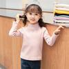 Camiseta Segunda Pele Infantil Forrada com Fleece Outono e Inverno 2024 Nova Roupa Íntima Infantil Top Quente para Meninas Dropshipping