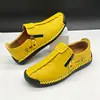 Em Estoque Novos Sapatos Casuais Slip-On Transfronteiriços para Homens, Sapatos de Couro com Zíper de Tamanho Grande, Mocassins Preguiçosos Feitos à Mão de Tamanho Grande para Comércio Exterior