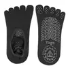 Venta caliente transfronteriza: calcetines de yoga con cinco dedos para deportes de fitness en interiores, con protector de felpa y dispensador de calcetines de baile antideslizantes.