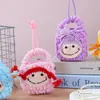 Produto Acabado Tricotado à Mão Bolsa para Armazenamento de Fone de Ouvido, Porta-Moedas de Tricô Fofo de Pelúcia para Menina, Pingente de Chaveiro, Pequenos Acessórios