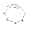 Pulsera de Moda Europea y Americana, Simple y Elegante, Estilo Minimalista Exquisito, Acero Inoxidable Redonda Geométrica Concha Pulsera Transfronteriza