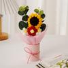Ramo Esponjoso Tejido a Mano, Ramo Pequeño de Flor de Hilo de Girasol, Regalo de Temporada de Graduación, Regalo Transfronterizo para el Día del Maestro