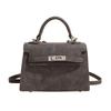 Bolsa feminina Kelly de mão, nova bolsa transversal retrô de alta qualidade, estilo primavera 2025, pequena bolsa quadrada estilosa