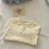 Camiseta Polo de Manga Larga para Niña, Estampado de Estrellas Coloridas, Otoño 2026, Top Versátil con Cuello Estilo Muñeca, Primavera y Otoño