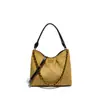 Bolso de Cadena Acolchado Retro de Nicho Pequeña Fragancia Moda Elegante Gran Capacidad Versátil Bolso Tote de Hombro Único Cruzado Bolso Grande