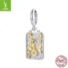 Yinziyun Original Prata de Lei S925 Pingente Doze Constelações Acessórios de Joias Estilosos Europeus e Americanos Versátil Contas DIY