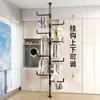 Perchero de pie, no requiere taladro, extensible, para uso doméstico en el dormitorio, entrada, multifuncional