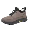 Zapatos de Algodón Nuevos de Invierno para Hombre Suela Gruesa Impermeables Cálidos Forrados de Terciopelo Espeso Zapatos Deportivos Casuales Versátiles Slip-on Zapatos de Papá