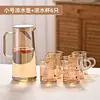 Jarra de agua fría de vidrio de borosilicato de alta calidad en stock para venta al por mayor, jarra de agua con hielo de vidrio resistente a altas temperaturas para uso doméstico, para té de flores, jugos y agua fría