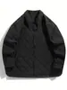 Chaqueta de Algodón con Cuello para Comercio Exterior Transfronterizo con Relleno de Algodón Abrigo de Algodón Engrosado para Hombre Forrado de Polar Estilo Europeo y Americano Versátil Chaqueta de Algodón Cálida Blanca