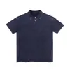 Camisa Polo Pesada Transfronteriza 240g Estilo Oscuro Fresca y Audaz Lavada Vintage de Marca de Moda Holgada Casual Cuello Camisero Manga Corta Holgada