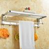 Aluminio Espacial Baño Móvil Plegable Toallero Cepillado Ligero Baño Toallero Colgador Estante Lateral Móvil