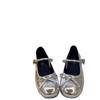 Zapatos Planos Redondos con Lazo para Niñas Verano 2025 Nuevos Versátiles Zapatos Pequeños de Piel Zapatos Poco Profundos Mary Jane