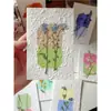 Flores reales flores prensadas tarjetas de felicitación de flores prensadas con tema de bosque, tarjetas de votos, tarjetas, regalos florales, marcapáginas, tarjetas de presentación, tarjetas de invitación y artículos decorativos