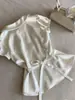 Camisa Blanca de Verano Dulce y Fresca con Lunares Blancos, Mangas Abullonadas Cortas, Chaleco de Estilo Francés para Mujer, Estilo Coreano, Top que Ceñe la Cintura con Cuello de Muñeca