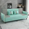 Sofá cama de tela para apartamentos pequeños, modelo moderno para salas de estar, propiedades de alquiler, apartamentos y tiendas de ropa, plegable simple de doble uso para una o dos personas