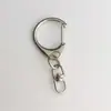 Fivela de palavra C8 pequena pingente de chaveiro acrílico fivela D fábrica de origem branco prateado não fácil de desbotar superfície lisa em estoque