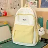 Mochila de viagem leve, elegante e simples, bolsa escolar estilo japonês ins, fresca e doce para meninas, mochila fofa para estudantes do ensino fundamental