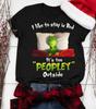 Camiseta de manga curta estampada com monstro de cabelo verde europeu e americano, desejo de Natal