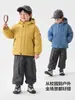 Casaco de algodão Youou para meninos, blusa de inverno para bebê, forrado com fleece e espessado, jaqueta infantil à prova d'água nova para crianças maiores, roupa de inverno moderna
