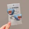 Pinza para el pelo de mezclilla azul con forma de corazón para niños, accesorios para el pelo, pinza de borde de estrella para niña, nuevo pinza para el pelo Bb para flequillo de niñas 2025